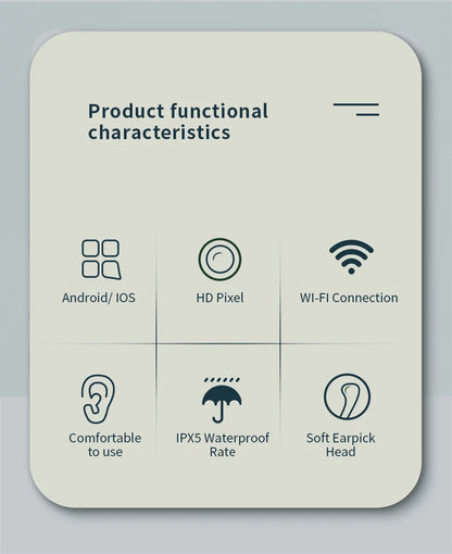 2025 Wireless Smart Earpick – HD Camera Ear Wax Cleaner with 6 LED Lights for iOS & Android