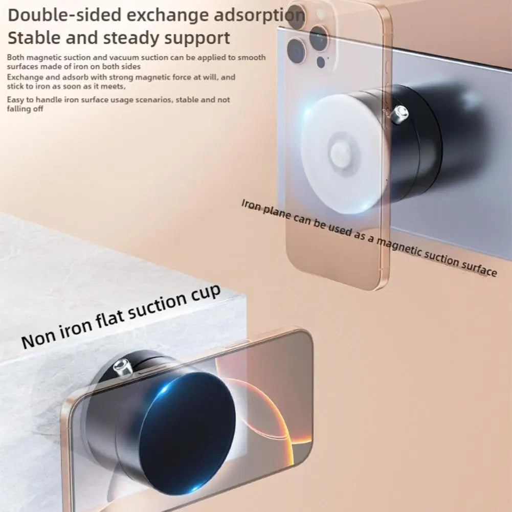 Double-Sided Magnetic Suction Phone Holder – Foldable & Multi-Functional Vacuum Mount