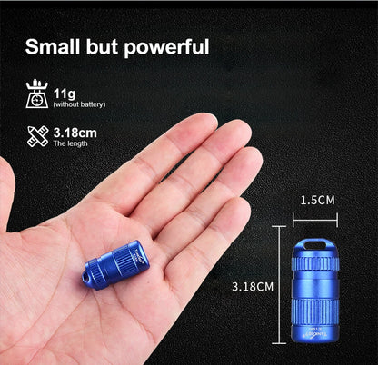 Tank007 E15 Pocket LED Flashlight Keychain – Portable High-Power White Light for Outdoor, Hiking & Emergency