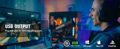 Professional Dynamic Microphone – Selectable Frequency Response Mic for Studio Recording & Performance Vocals, Compatible with Shure SM7B