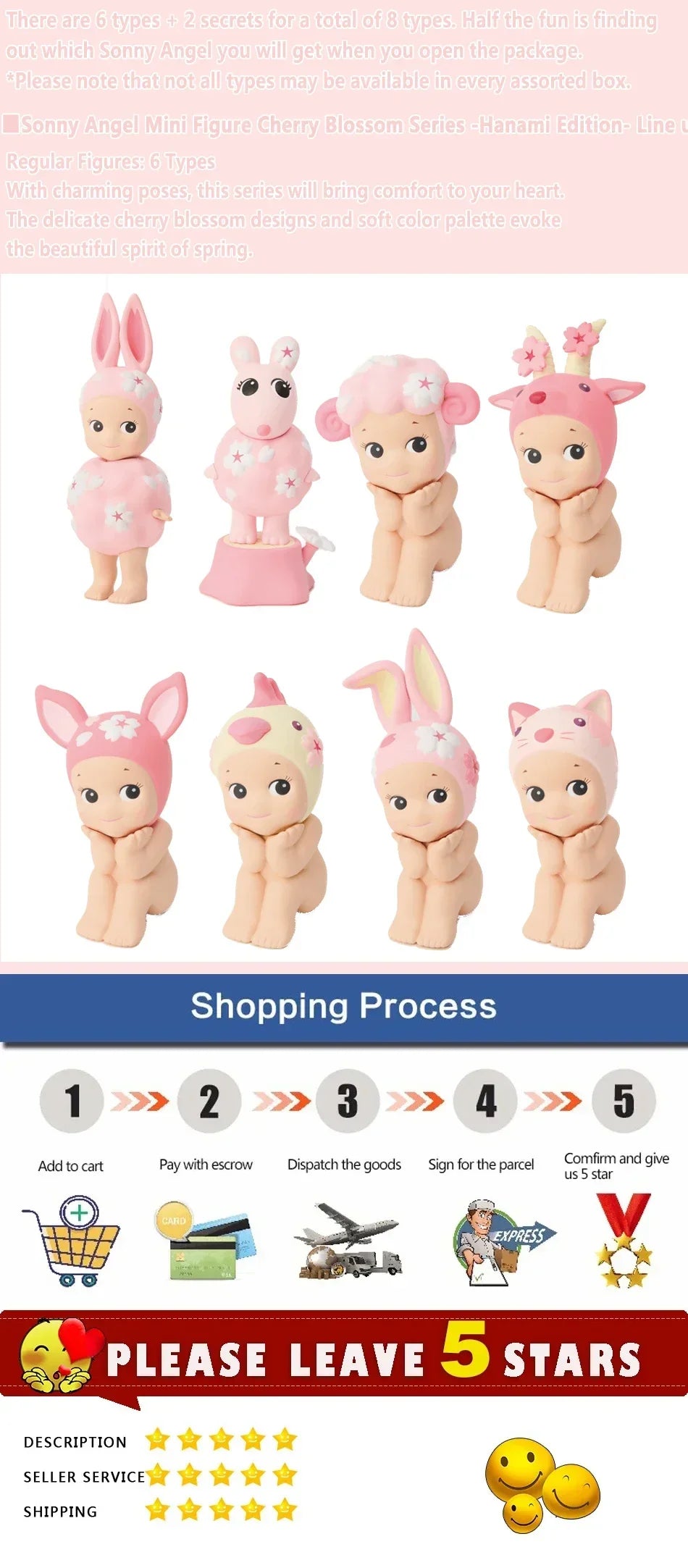 New Sonny Angel Blind Box – Cherry Blossom Series Anime Figures & Doll Ornaments Random Gift