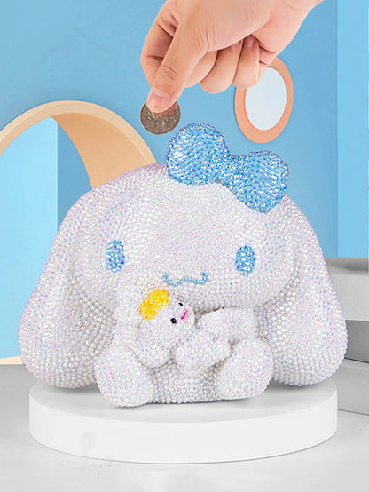 Hot Sale DIY Anime Piggy Bank – Cartoon Melody & Hello Kitty Diamond Stick Figurine Model Gift Statue Doll