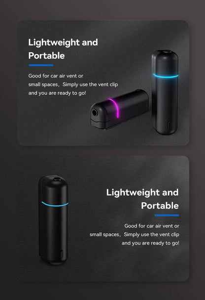 Mini USB Car Aroma Diffuser – Rechargeable Fragrance Oil Air Freshener with Essential Oil Vent Clip