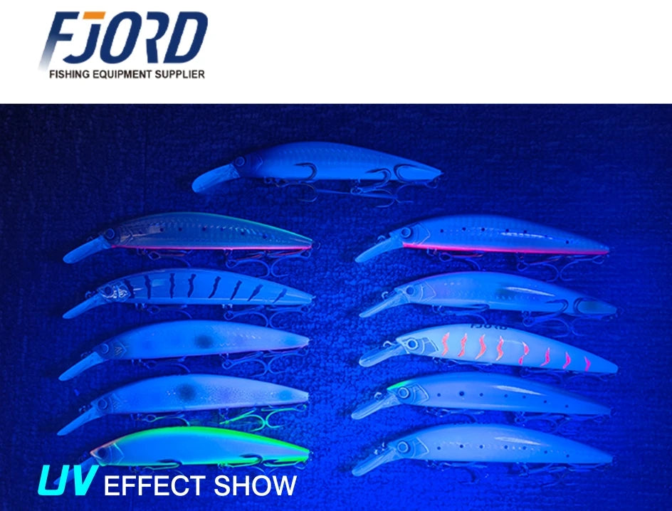 FJORD Heavy Sinking Minnow Fishing Lures – 110S 37g, 90S 29g, 70S 17g Saltwater & Freshwater Jerkbait