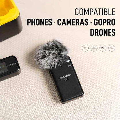 FULAI M X5 Wireless Lavalier Microphone – Quick Noise-Cancellation System for DSLR, iPhone, Android & YouTube Recording