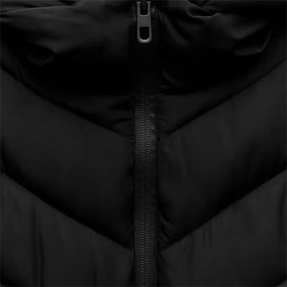 Taop&Za Women's Autumn Cotton Jacket – Fashionable Casual Long Sleeve Stand Collar Hooded Patchwork Coat