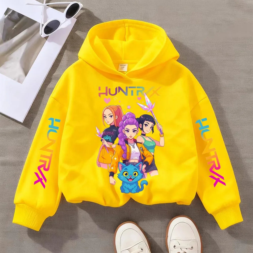 2025 Fall/Winter KPop Demon Hunters Hoodie – Cute Fashion Sweatshirt for Girls, Children's Clothing