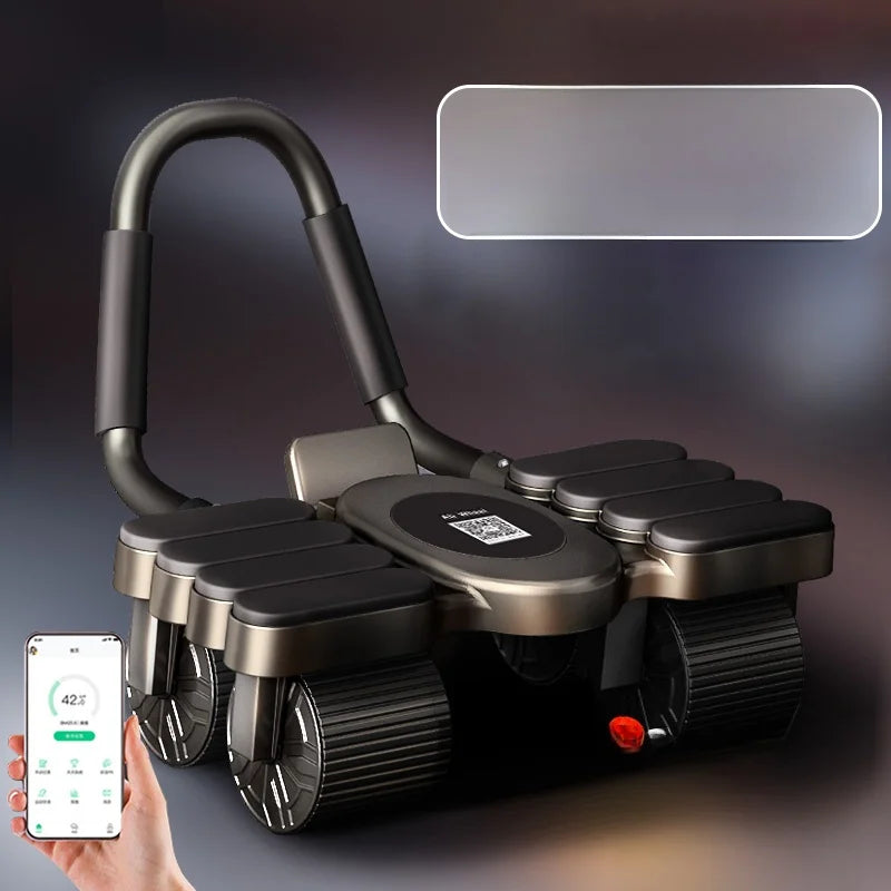 Updated Six-Wheel Eight-Knee Abdominal Wheel – PU Rebound Fitness Equipment for Home Exercise