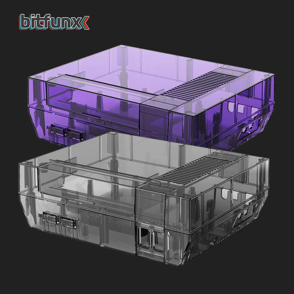 Bitfunx Transparent Replacement Shell – Protective Housing for NES Nintendo Console