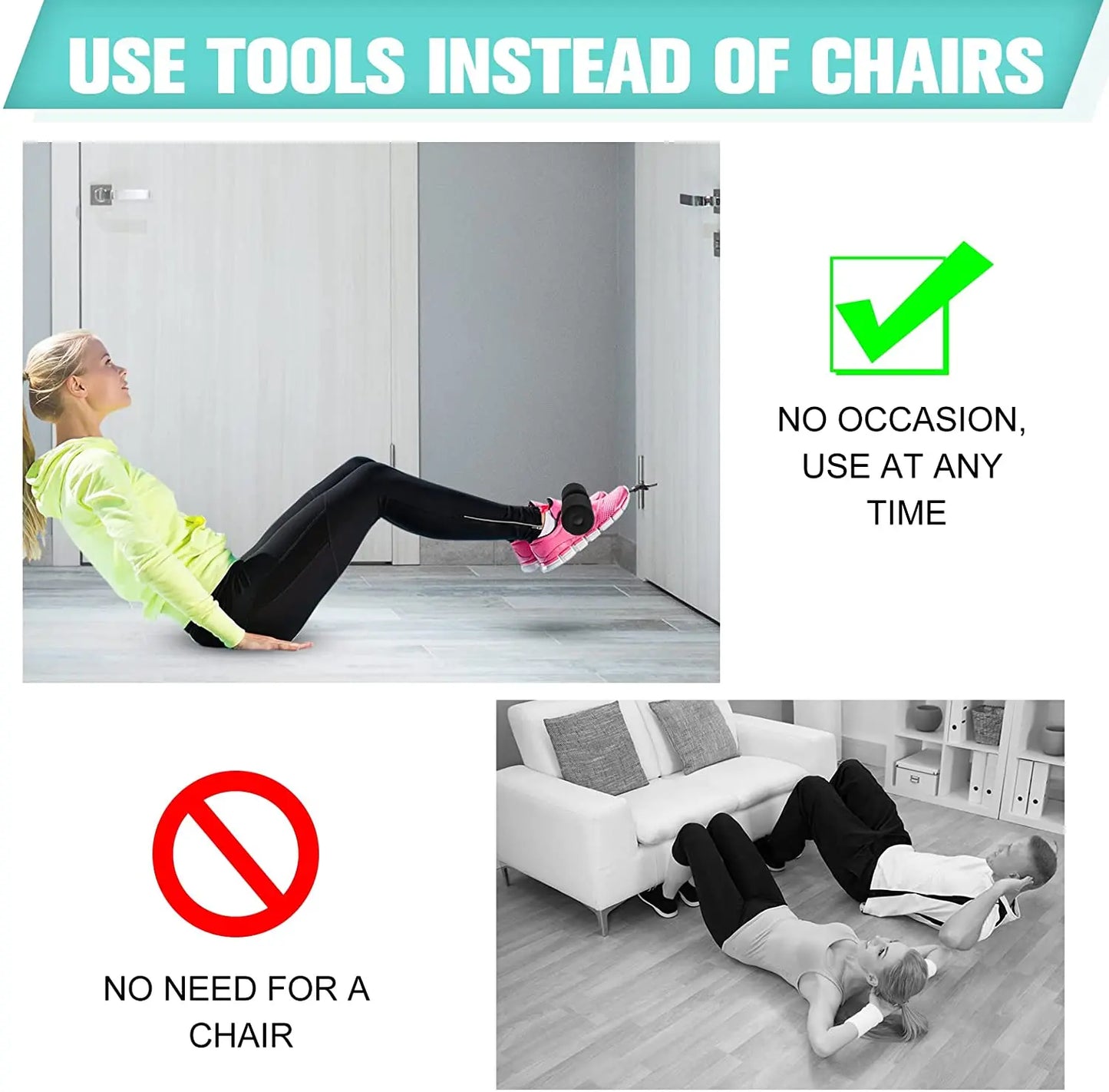 Nordic Hamstring Curl Strap: Home Workout Gear for Hamstring Curls, Spanish Squats, and Ab Exercises - 1Pcs Sit Up Machine