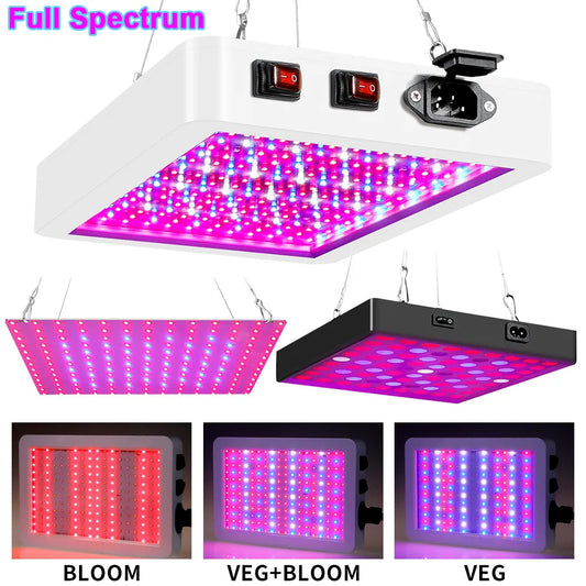 25W-80W Full Spectrum Grow Plant Lights: 81-312LED Greenhouse Growing Lamp for Indoor Plants - Ideal for Veg, Hydroponic, and Phytolamp Use (US/EU/UK)