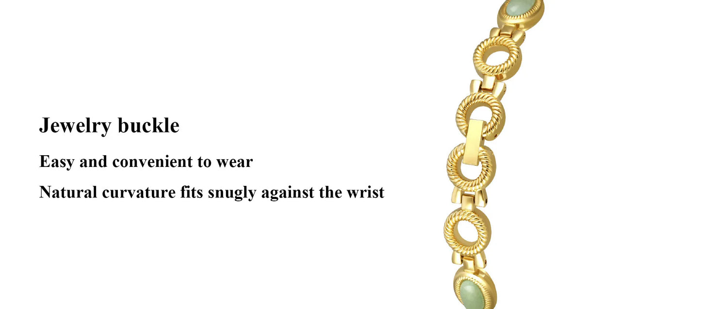 UTHAI Women's Luxury Watch – Retro Bracelet with Dongling Stone & Hotan Jade, Waterproof, Gift Chain Watch