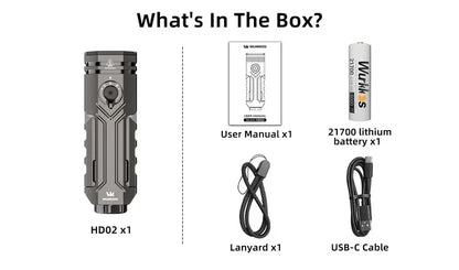 Wurkkos HD02 LED Camping Lamp – 3200 Lumens Portable Outdoor Hunting, Fishing & Hiking Rechargeable Searchlight
