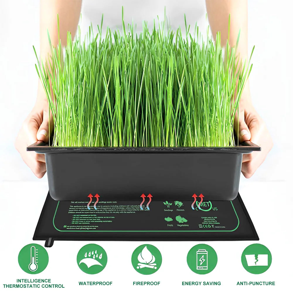10/25/50CM Seedling Heat Mat — Waterproof Indoor Plant Germination & Propagation Pad with EU/US/UK Plug