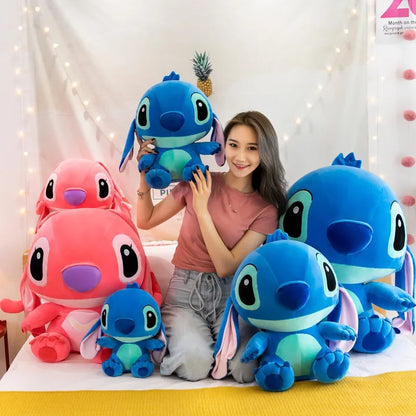 20-60cm Giant Lilo & Stitch Plush – Cartoon Stuffed Anime Toys, Pendant Pillow for Kids Birthday Gift