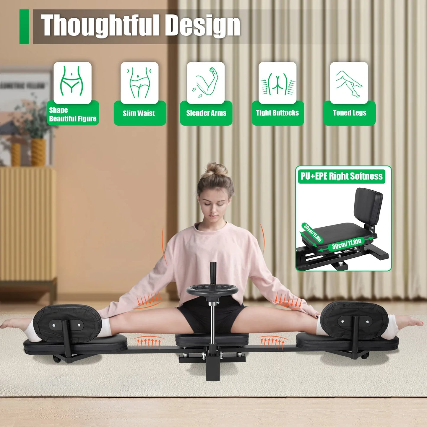Leg Stretcher 3-Bar Leg Spreader – Heavy Duty Leg Split Machine for Flexibility & Stretching