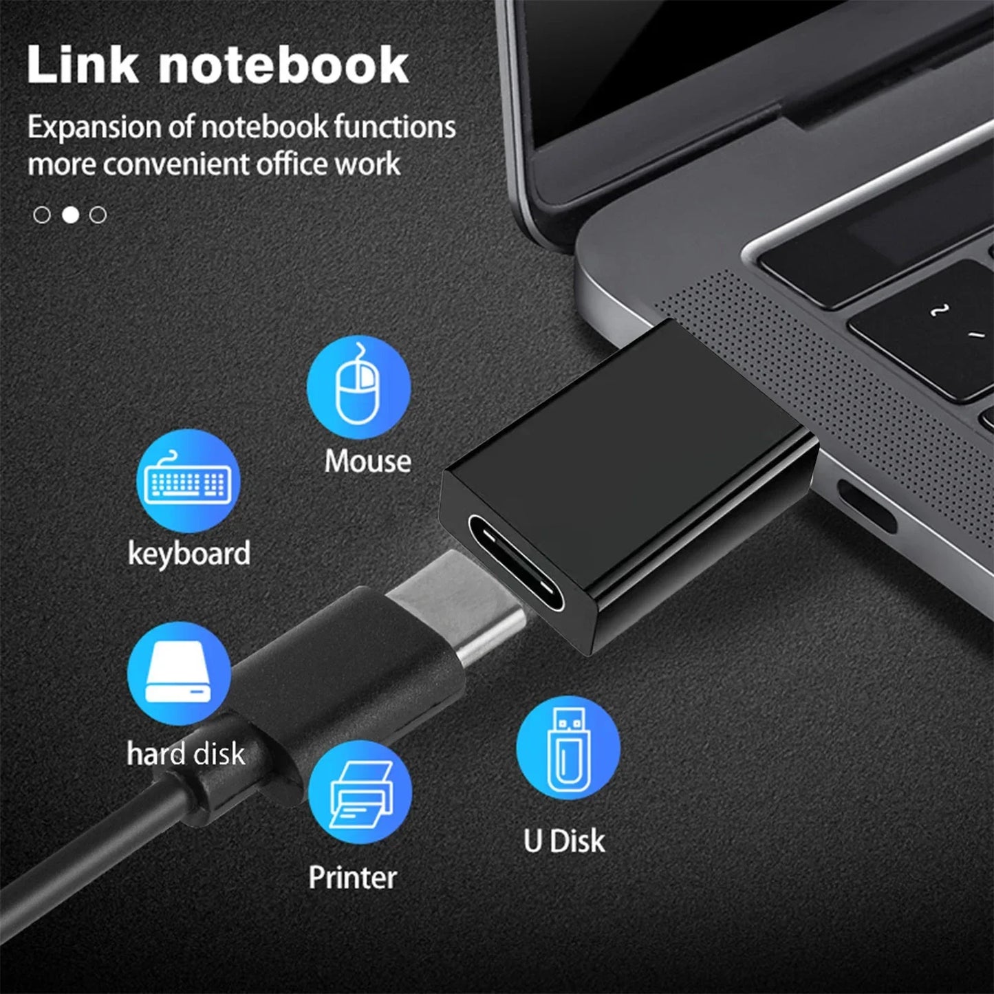 USB-C to USB-A Adapter – High-Speed Type-C to USB 3.0 Converter for Phones, Keyboards, and Data Transfer