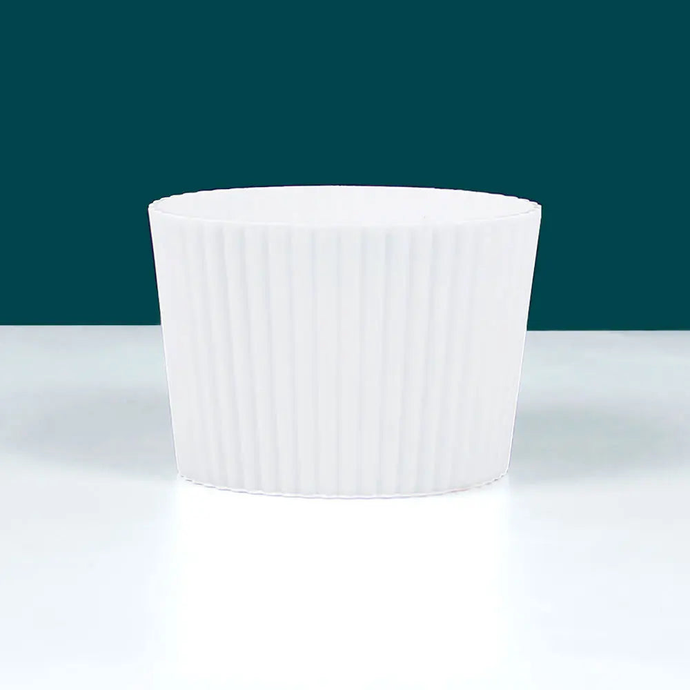 Silicone Coffee Cup Cover & Sleeve — Anti-Scalding, Anti-Slip Universal Tapered Thread Mug Protector for Ceramic & Glass Cups