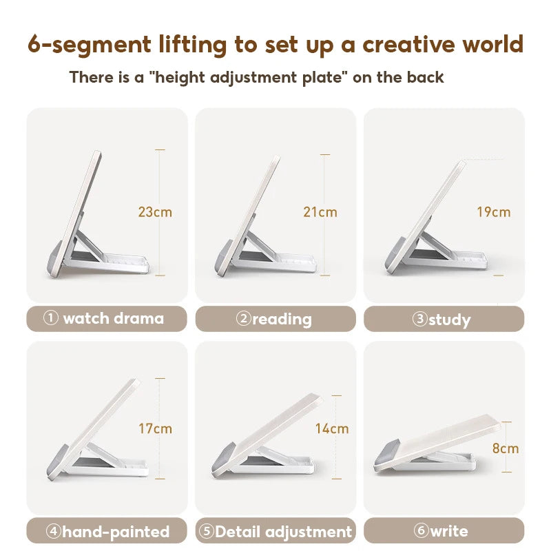 MoZhao iPad Painting Stand: Wooden Desktop Tablet Hand-Painted Board - 12.9 Inch Learning Support Holder Computer Stands