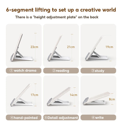 MoZhao iPad Painting Stand: Wooden Desktop Tablet Hand-Painted Board - 12.9 Inch Learning Support Holder Computer Stands