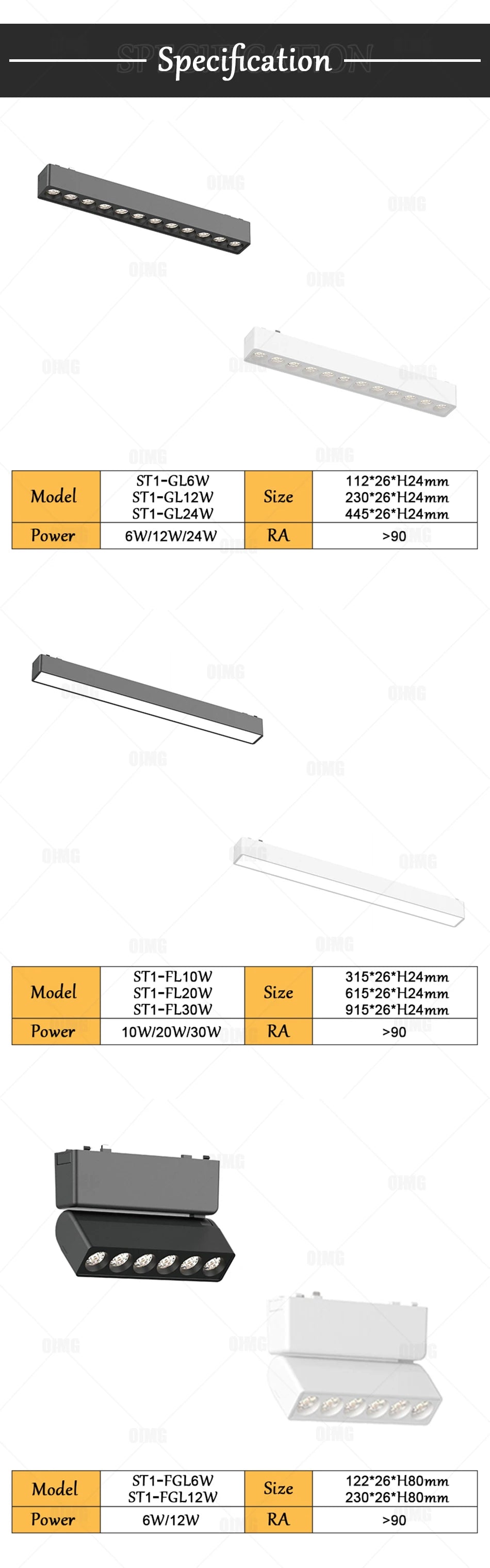 Smart Home Tuya Dimming 6mm Ultra-Thin Ceiling Mount Magnetic Track Light, 48V Slim Surface Mounted Linear Light