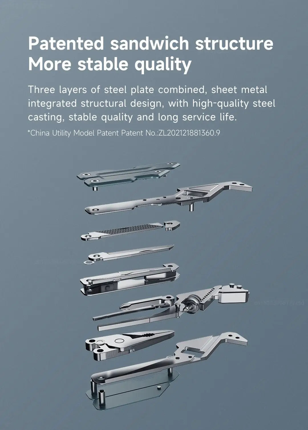 NexTool Light Wrench W2 Multitool – Folding Pliers, Large Spanner, Scr ...