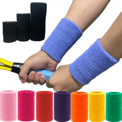 2PCS Sports Wristbands – Tennis & Fitness Sweat Bands for Basketball, Volleyball, Padel with Wrist Guard Cuffs