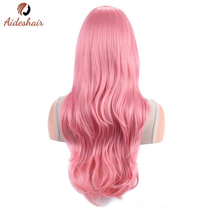 Aideshair Fashion Wigs 28" 70cm Long Wavy Curly Hair: Heat Resistant Cosplay Wig for Women - Includes Free Wig Cap