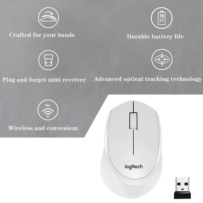 Logitech M330 Silent Wireless Mouse - 1000DPI Optical Mouse with 2.4GHz USB Receiver for Office and Home PC Use