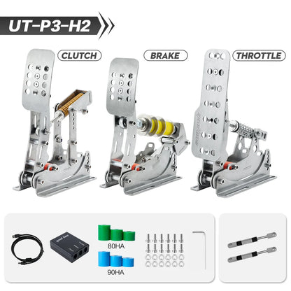 SIMJACK UT Sim Racing Pedals – PC Racing Simulator, Pressure Sensor Load Cell & HE Hydraulic Pedal