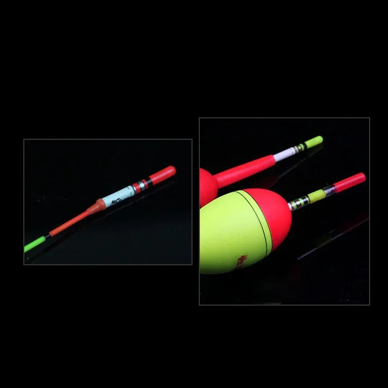 Green & Red LED Lightsticks 10pcs — Luminous Night Fishing Accessory with CR322 Battery