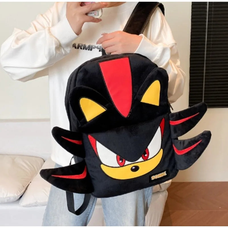 Bandai Sonic & Shadow Large Capacity Schoolbag – Adjustable Shoulder Straps Fashion Backpack