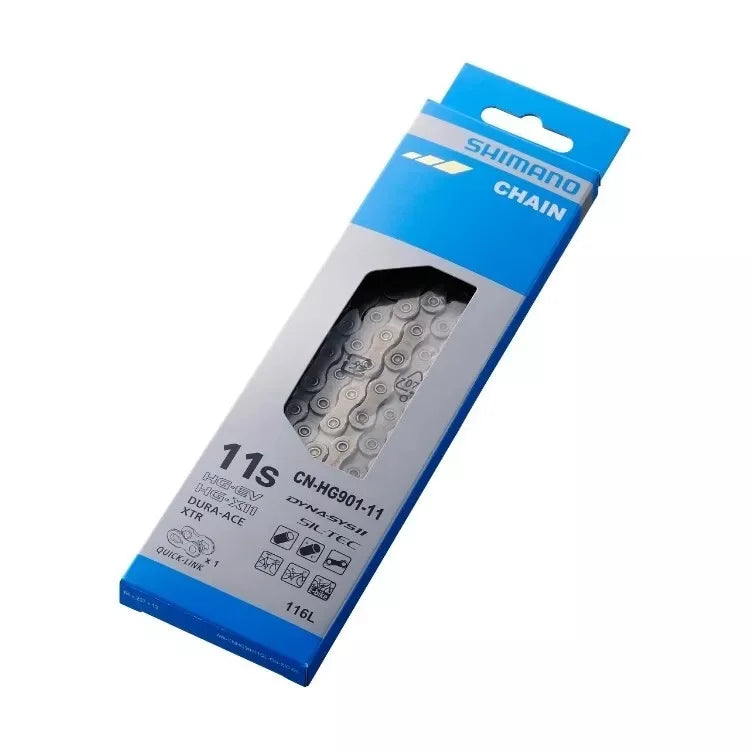 Shimano HG701/HG601/HG901 11-Speed Bike Chain – 116L MTB & Road Bicycle Chain with Missing Link for R7000/5800/M7000