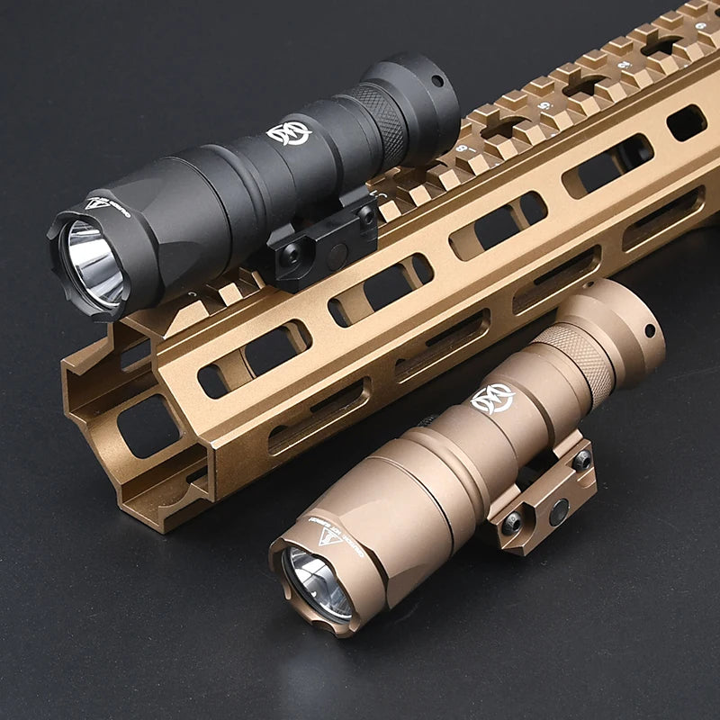 WADSN Surefire M300A Tactical Flashlight - Mini Weapon Scout LED Light, 20MM Rail Mount, Momentary & Constant-On Mode