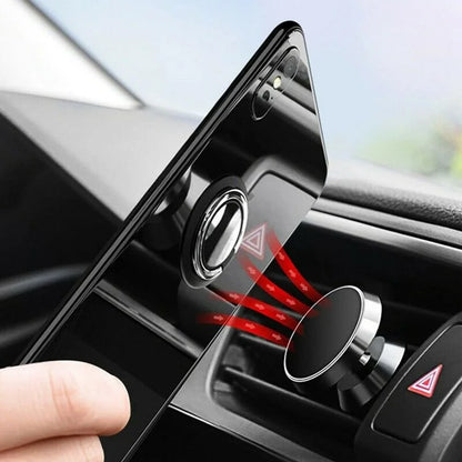 360 Rotating Finger Ring Holder Stand Grip: Magnetic Mount Phone Back Sticker Pad - Universal Bracket for Mobile Phones and Cars