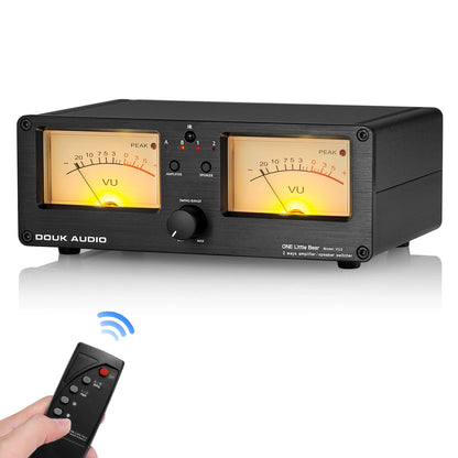 Nobsound Dual Analog VU Meter DB Display – 2-Way Amplifier/Speaker Audio Switcher & Music Spectrum Visualizer