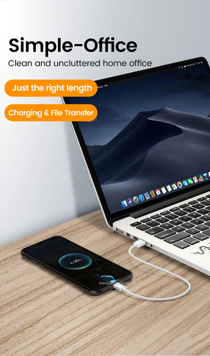 30cm USB-C to USB-C Fast Charging Cable – Compatible with iPhone 15, Xiaomi, Samsung, Huawei & Power Banks