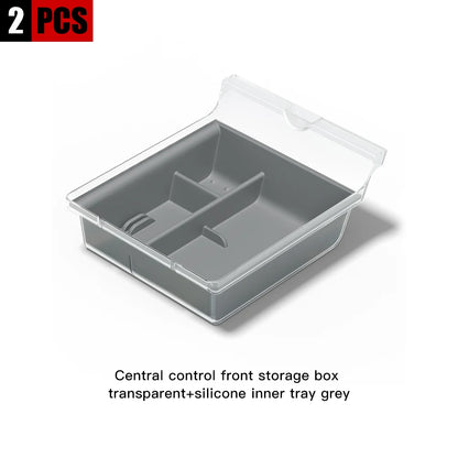 YZ Storage Box for Tesla Model 3 & Model Y – Center Armrest Hidden Box & Cup Holder Organizer, 2023-2022 Car Accessories