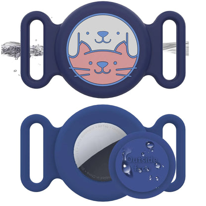 Airtag Dog Collar Holder – Silicone Protective Case for Apple AirTag, Full Body Cover Fits All Collar Sizes