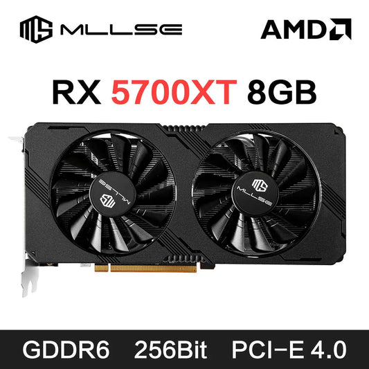 MLLSE AMD RX 5700 XT 8GB Graphics Card – GDDR6, 256Bit, PCI-E 4.0×16, 6+8Pin Radeon GPU for Gaming Video Card