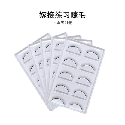 5/10/25 Pairs Training Eyelashes – Natural False Lashes for Beginner Eyelash Extension Practice