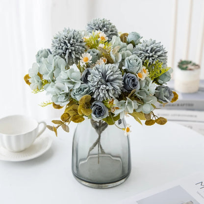 7-Piece Chamomile Faux Flower Arrangement — Flowerpot Ornament & Wedding Accessory