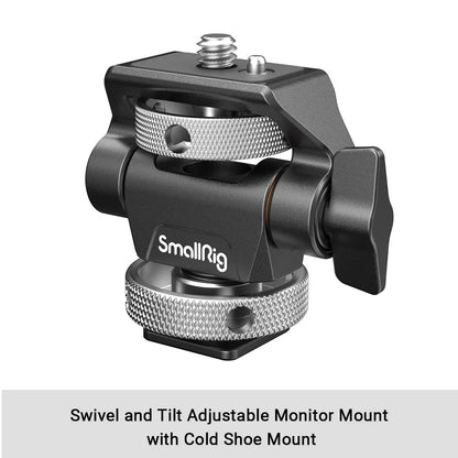 SmallRig DSLR Camera Clamp – Swivel & Tilt Adjustable Monitor Mount with Screws for Monitor, Flash Light & DIY Attachment (2903B)