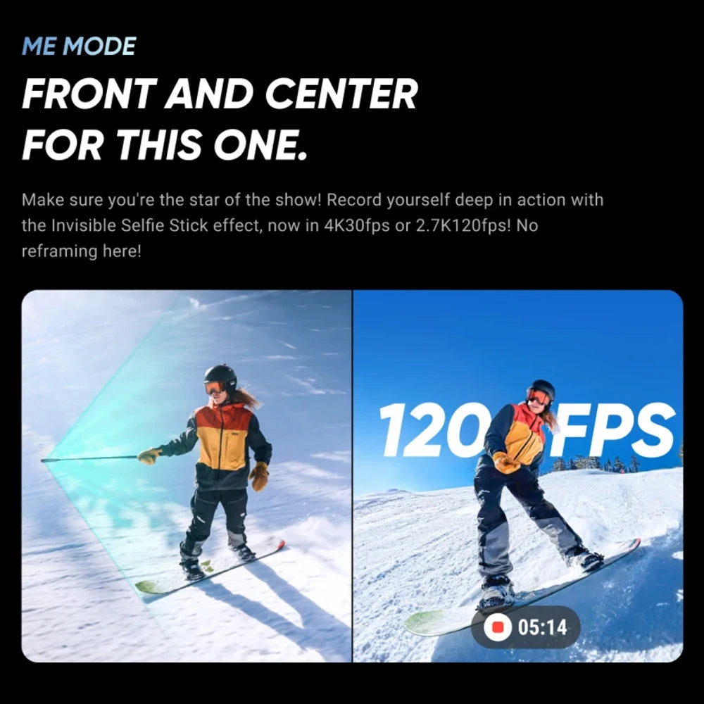 Insta360 X4 8K Waterproof 360 Action Camera – 2290mAh Battery, 2.5'' Touchscreen, 4K Wide-Angle Video