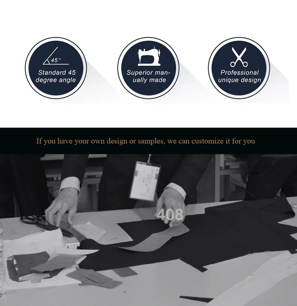 Red & Blue Classic Silk Tie Set for Men - Pocket Square & Cufflinks, Solid Color Necktie for Parties & Weddings