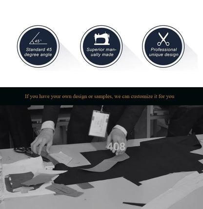 Red & Blue Classic Silk Tie Set for Men - Pocket Square & Cufflinks, Solid Color Necktie for Parties & Weddings