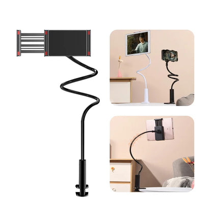 Flexible Lazy Bedside Phone & Tablet Stand — Portable Adjustable Desktop Holder for iPad & Smartphones