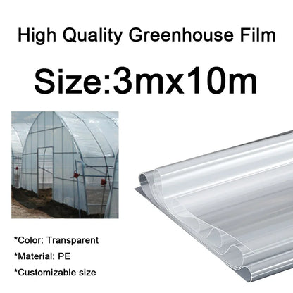 0.08mm-0.14mm Greenhouse Film – Transparent, Waterproof, Heat Preservation, Anti-Aging Planting & Gardening Film