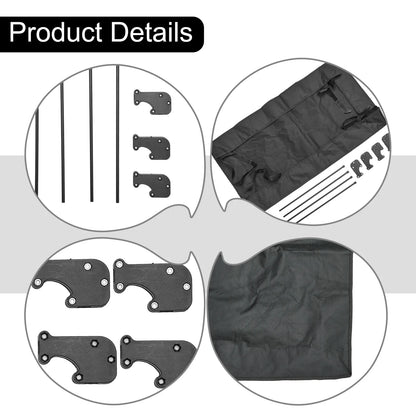 Removable Wagon Awning Canopy Sun Shade Cover for Trolley Cart with PE Cloth Tube Shelter