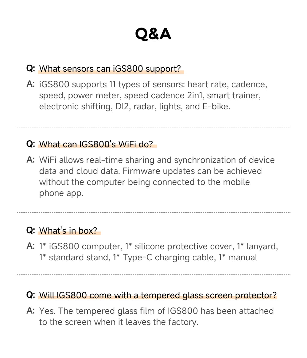 iGPSPORT iGS800 Touchscreen Bike Computer - Professional GPS, Map Navigation, WiFi, ANT+, 50H Battery Life